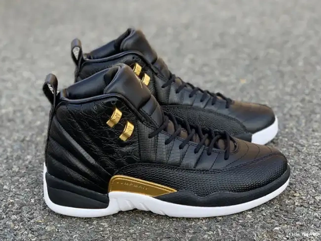 Kick Theory Black 'Reptile' Air Jordan Metallic Retro Gold-White AO6068-007 12 0605